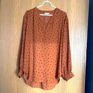 Maurice’s XL burnt orange tunic blouse